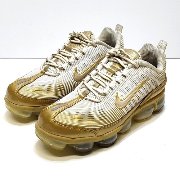 Nike Air Vapormax 360 Sneakers CK9671-101 Metallic Gold WMNS US 9 / EUR 42.5 EUC